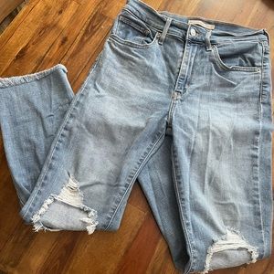 LEVIS high rise straight jeans